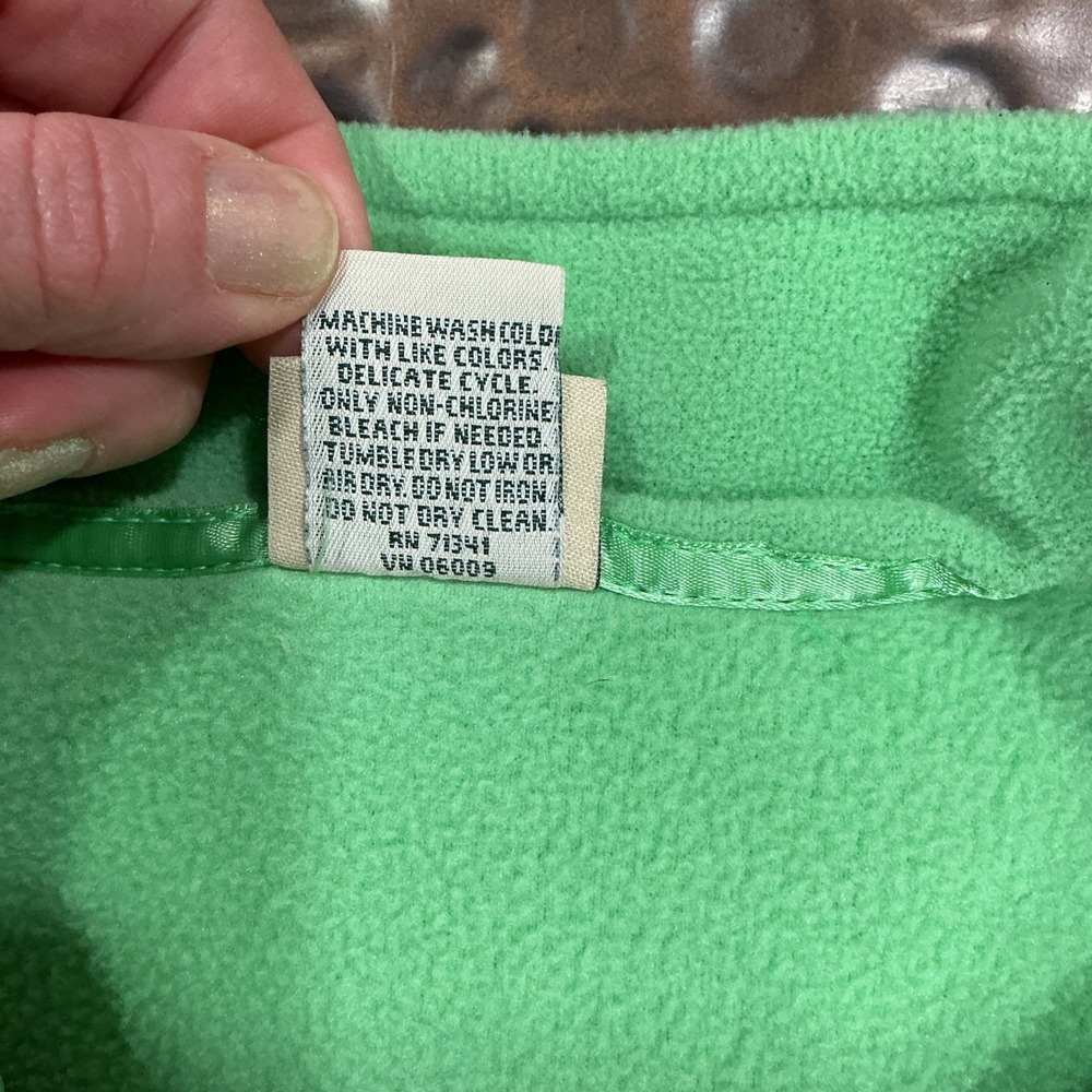 L.L. Bean Quarter Zip Fleece, Women's Medium, Green, Outdoors, EUC, 0CVP7 - Picture 8 of 10